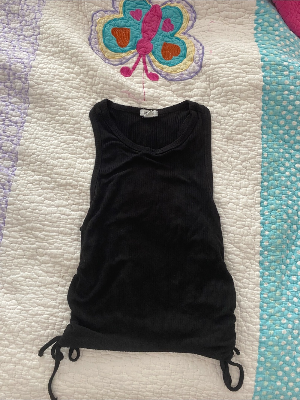 Garage Ribbed Keyhole Tank Top